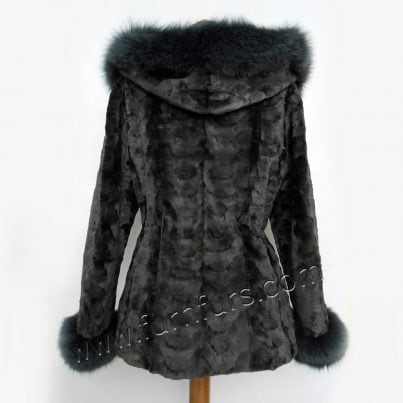 Mink & fox sculptured fur jacket
