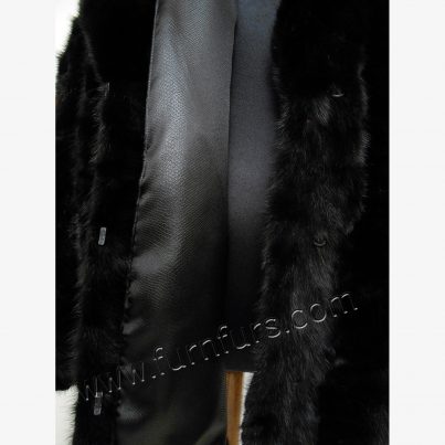 Black mink fur jacket