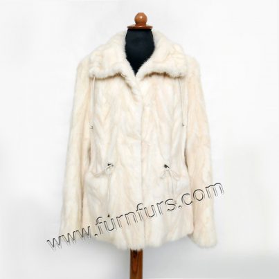 Light color mink fur jacket - furs eshop
