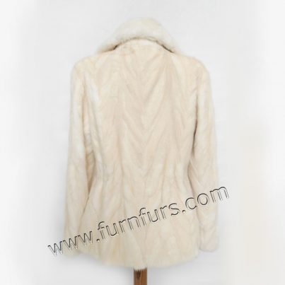 Light color mink fur jacket