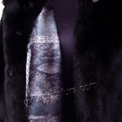 Black mink jacket 3/4 sleeves