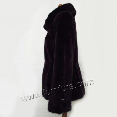 Dark mink fur saga jacket
