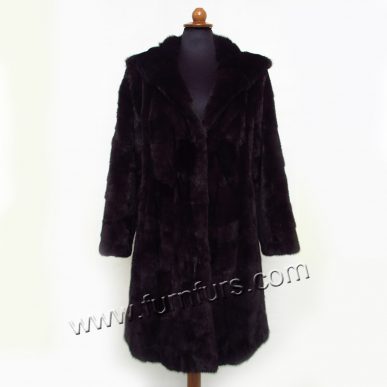 Dark Mink Slightly Waisted Coat