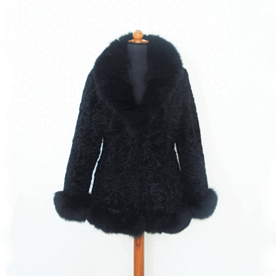Black Astrakhan Fur Jacket