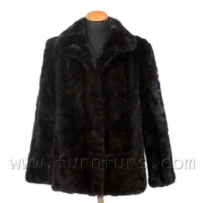 Short mink fur jacket