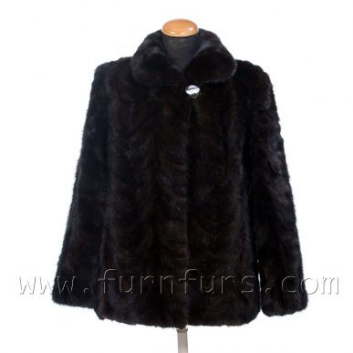 Black Short Mink Fur Jacket