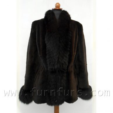 Weasel Fur Jacket With Fox
