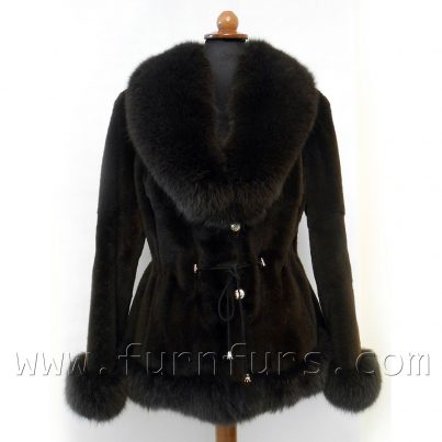 Weasel & fox fur jacket