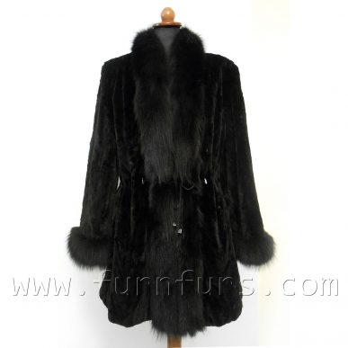 Sheared Mink Jacket With Fox