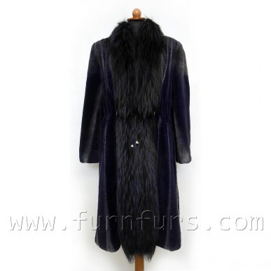 SAGA Sheared Mink & Fox Fur Coat