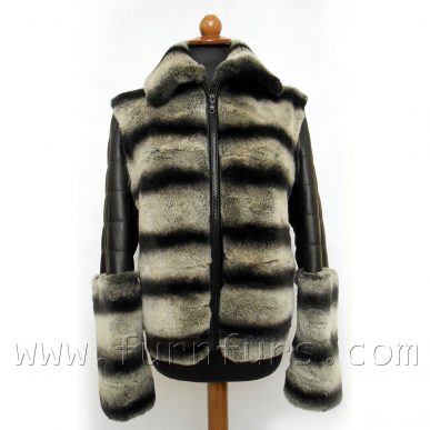 Rex Rabbit Fur And Lamb Leather Jacket