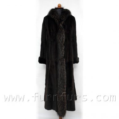 Weasel Fur Coat With Fox
