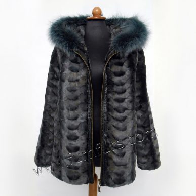 Mink, Fox Fur & Lamb Leather Jacket