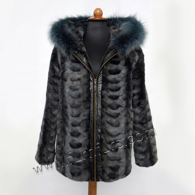 Mink, Fox Fur & Lamb Leather Jacket
