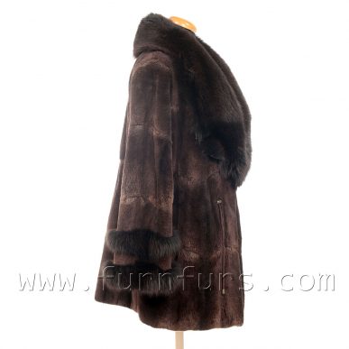 Sheared Musquash Fur Jacket