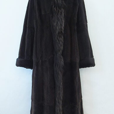 Weasel Fur Coat With Fox