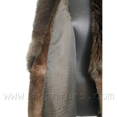 Sheared musquash fur jacket