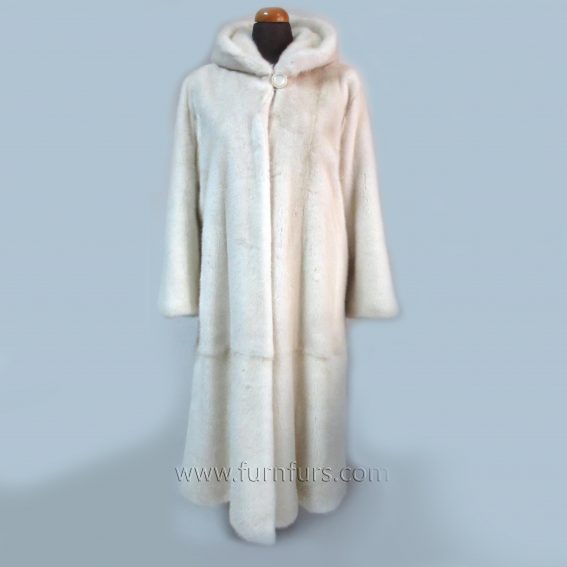 NAFA Mink Fur Coat with Hood