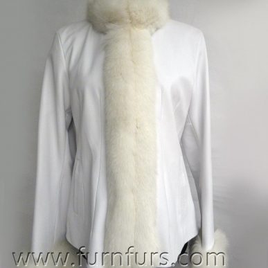 Lamb Leather Jacket with Fox Fur