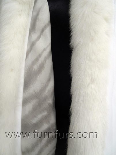 Lamb leather jacket with fox fur