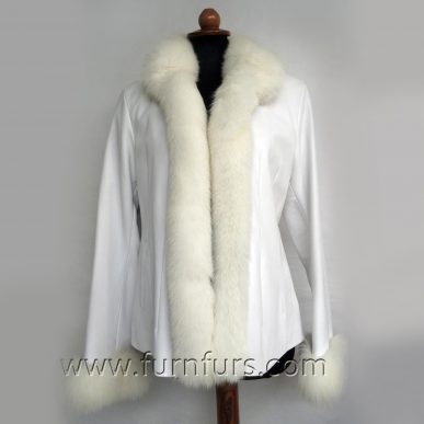 Lamb Leather Jacket with Fox Fur