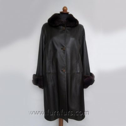 Lamb leather coat
