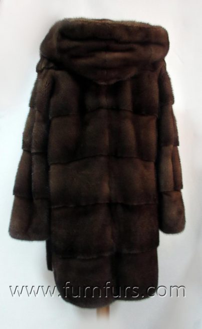 Nafa brown mink fur coat