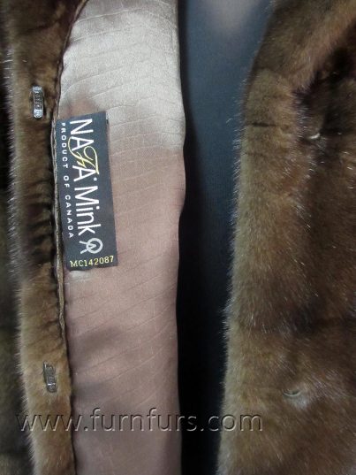 Nafa brown mink fur coat
