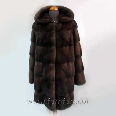 NAFA Brown Mink Fur Coat