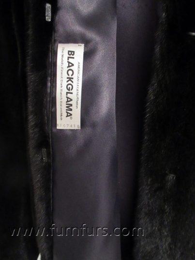 Blackglama black mink fur with hood