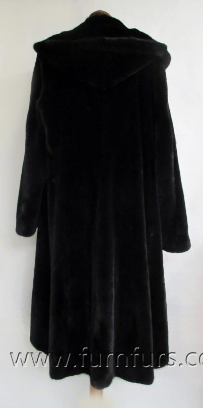Blackglama black mink fur with hood