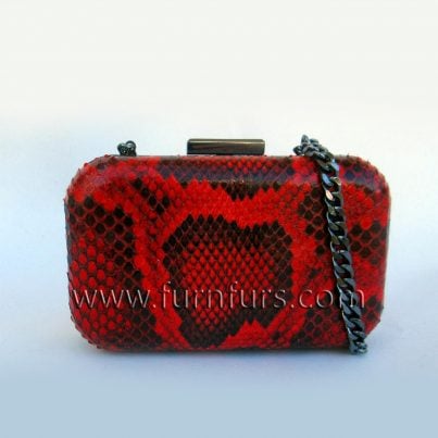 Lisa - leather python purse