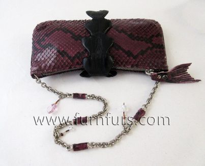 Elda - python with crocodile leather bag