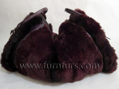 Lorena - rex rabbit fur & leather bag