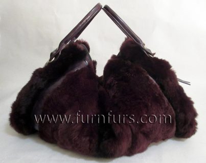 Lorena - rex rabbit fur & leather bag