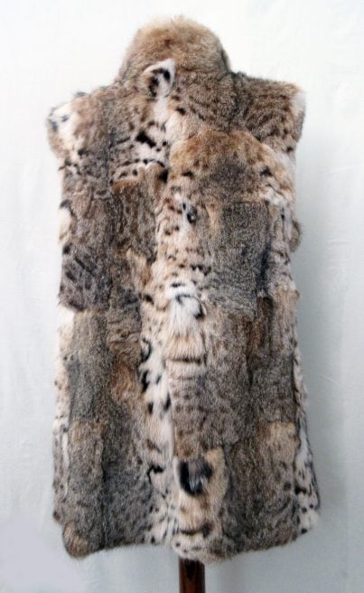 Lynx vest with leather belt