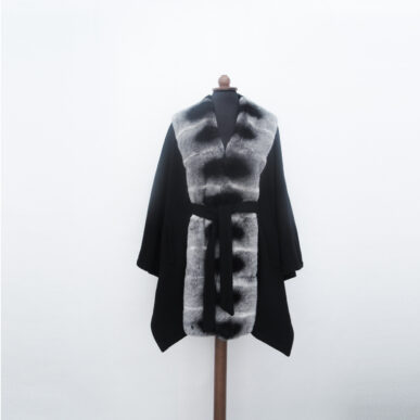 Fabric and Rex Chinchilla Fur Cape