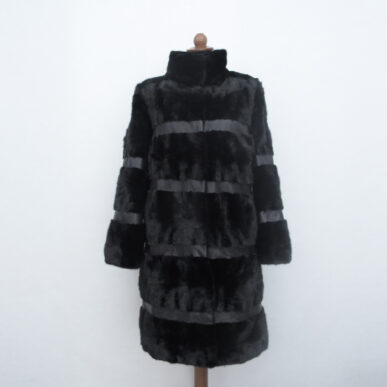 Mink Fur and Lamb Leather semi coat