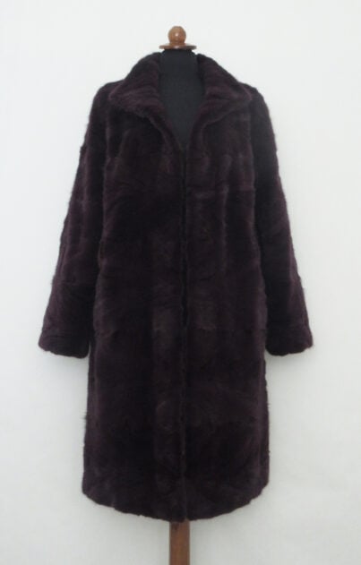 Mink fur semi-coat