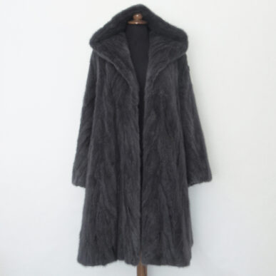 Hooded Mink Fur Coat
