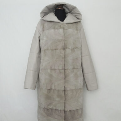 Mink Fur & Lamb Leather Semi Coat