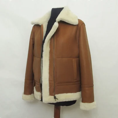 Bomber sheepskin jacket