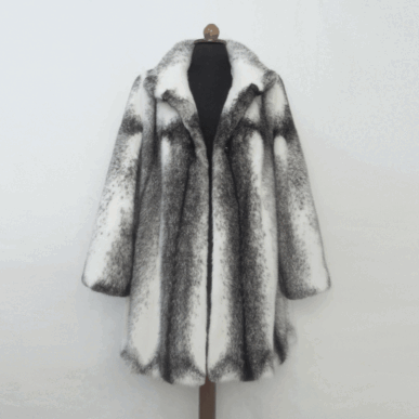 Black Cross Mink Jacket