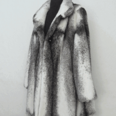 Black Cross Mink Jacket