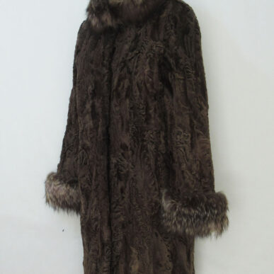 SWAKARA Astrakhan Fur Semi Coat