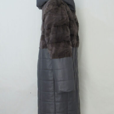 Home 35 Mink fur and lamb leather semi coat