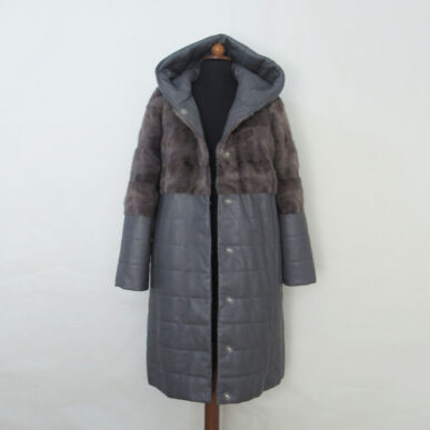 Home 34 Mink fur and lamb leather semi coat