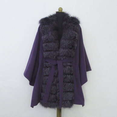 Fabric and Fox Fur Cape